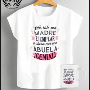 Blusa mas taza logo madre ejemplar abuela genial