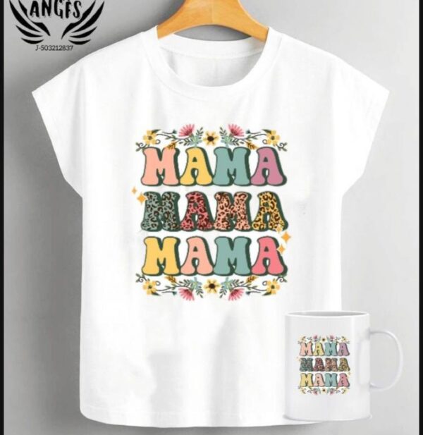Blusa mas taza logo tres mamás