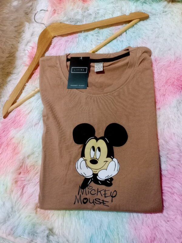 Blusa cafe logo mikey mouse