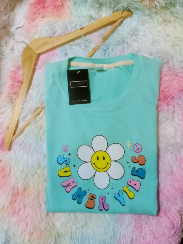 Blusa azul logo summer vibes