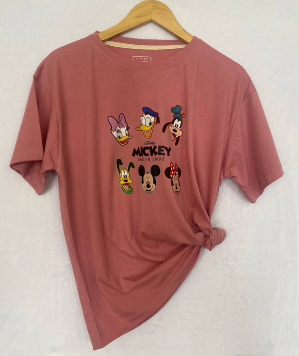 Blusa-marron-rojizo-logo-personajes